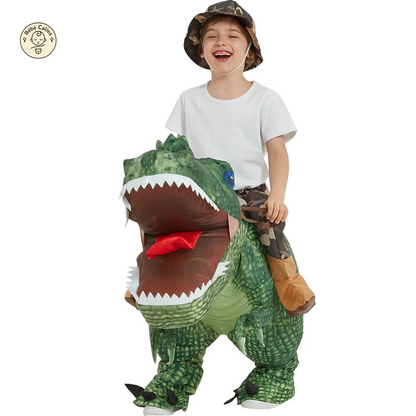 Déguisement dinosaure monture gonflable carnaval
