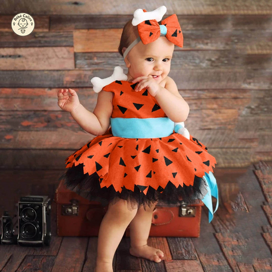 Déguisement pierrafeu carnaval bébé fille