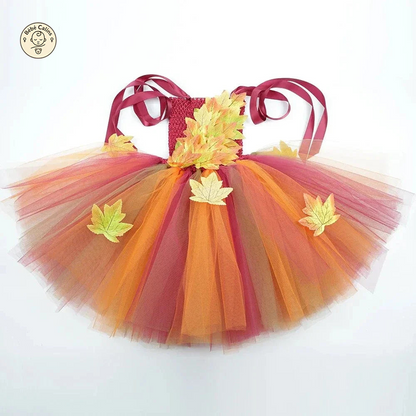 Déguisement fée Automne Enfant avec Tulle