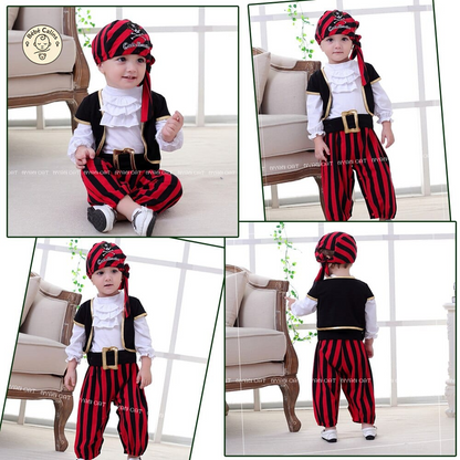 Déguisement carnaval pirate bébé 4 pièces
