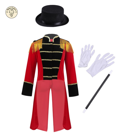 Déguisement de magicien de Cirque garçon Rouge