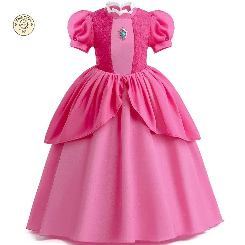 Déguisement Princesse Cosplay Peach Rose Enfant