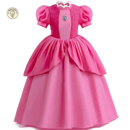 Déguisement Princesse Cosplay Peach Rose Enfant