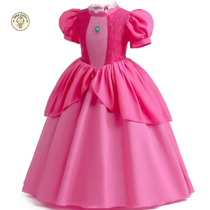 Déguisement Princesse Cosplay Peach Rose Enfant