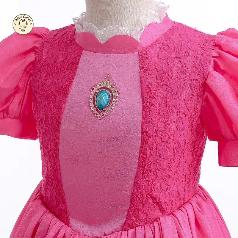 Déguisement Princesse Cosplay Peach Rose Enfant