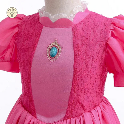 Déguisement Princesse Cosplay Peach Rose Enfant
