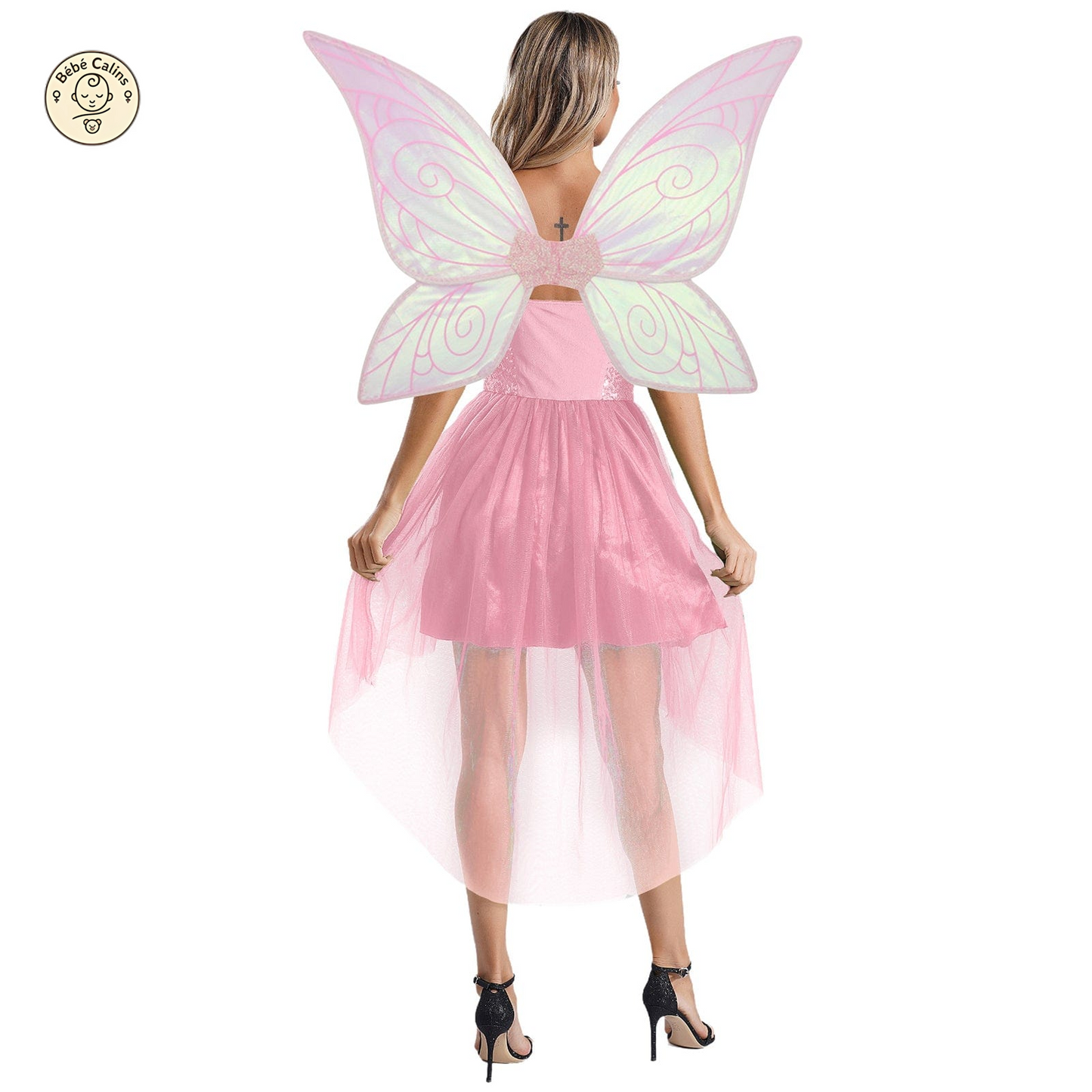 Déguisement fée Robe Elfique Verte avec Ailes Papillon