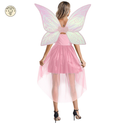 Déguisement fée Robe Elfique Verte avec Ailes Papillon