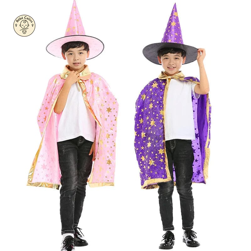 Déguisement de magicien Enfant Cape et Chapeau