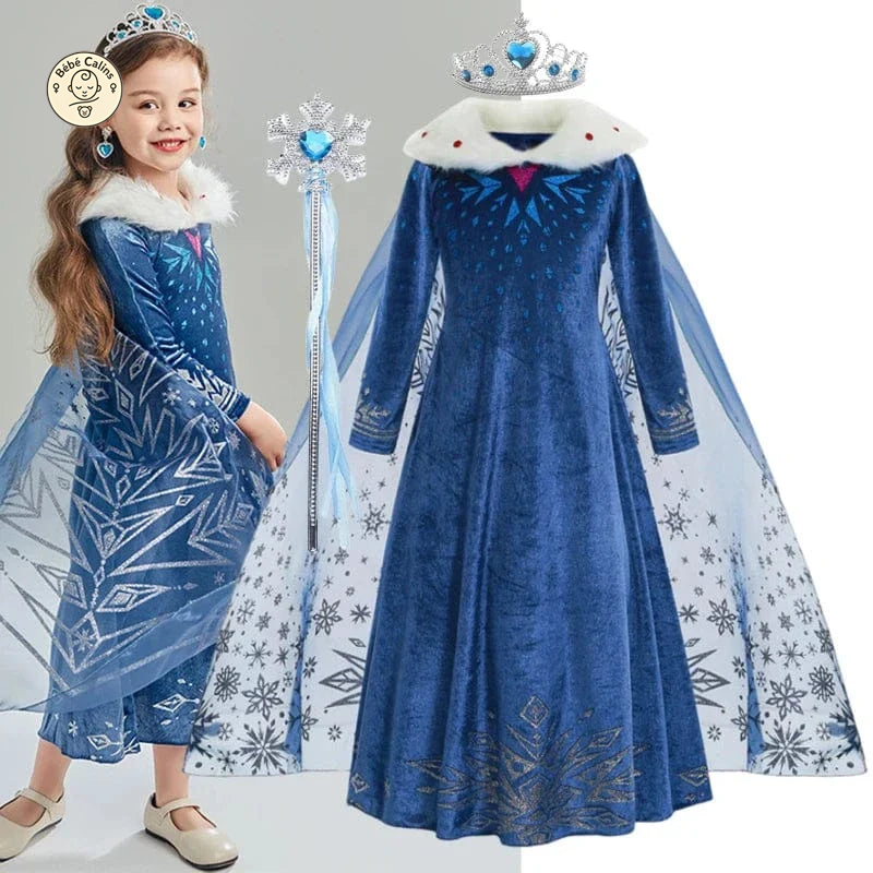 Déguisement Princesse Robe Elsa Anna Fille