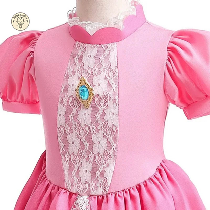 Déguisement Princesse Peach Rose Enfant Cosplay