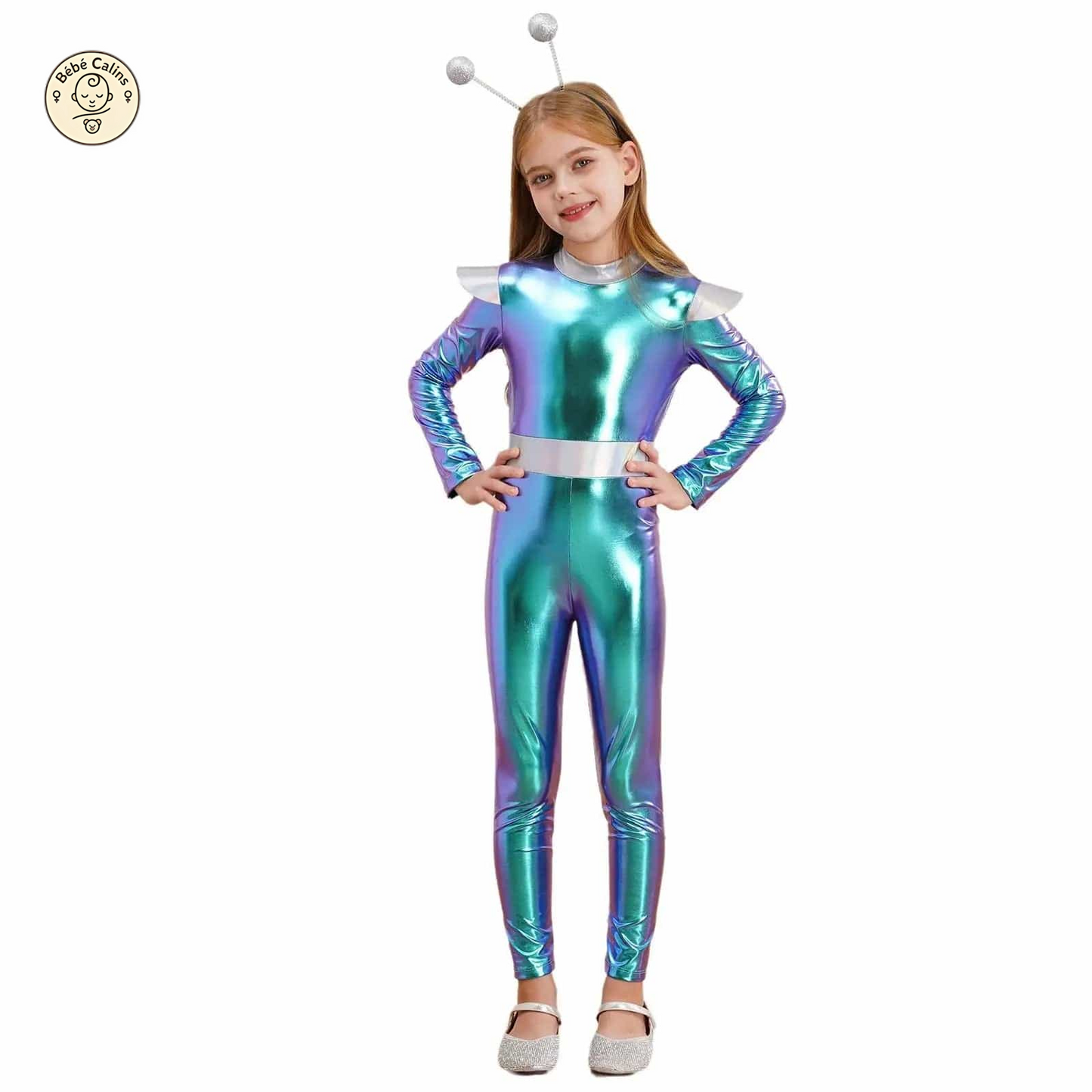 Déguisement Astronaute Métallique Enfant Argentée