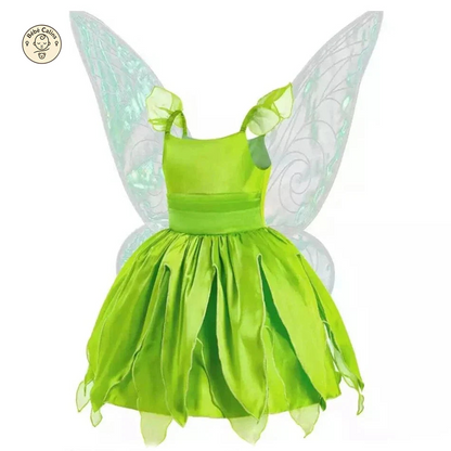 Déguisement fée Princesse Verte Ailée Enfant
