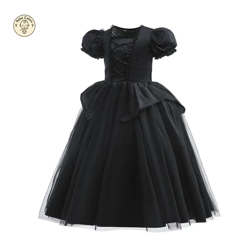 Déguisement de Sorcière Enfant Noir Dentelle Luxe