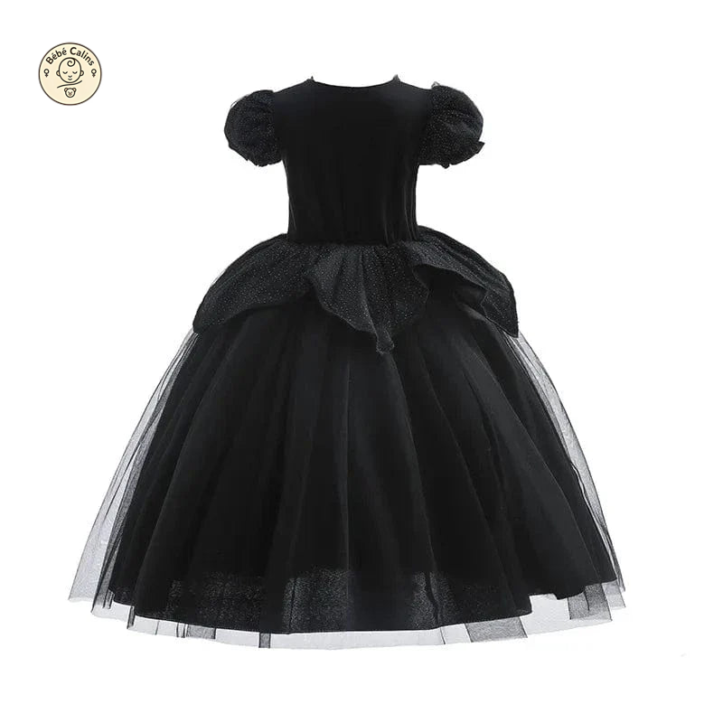 Déguisement de Sorcière Enfant Noir Dentelle Luxe