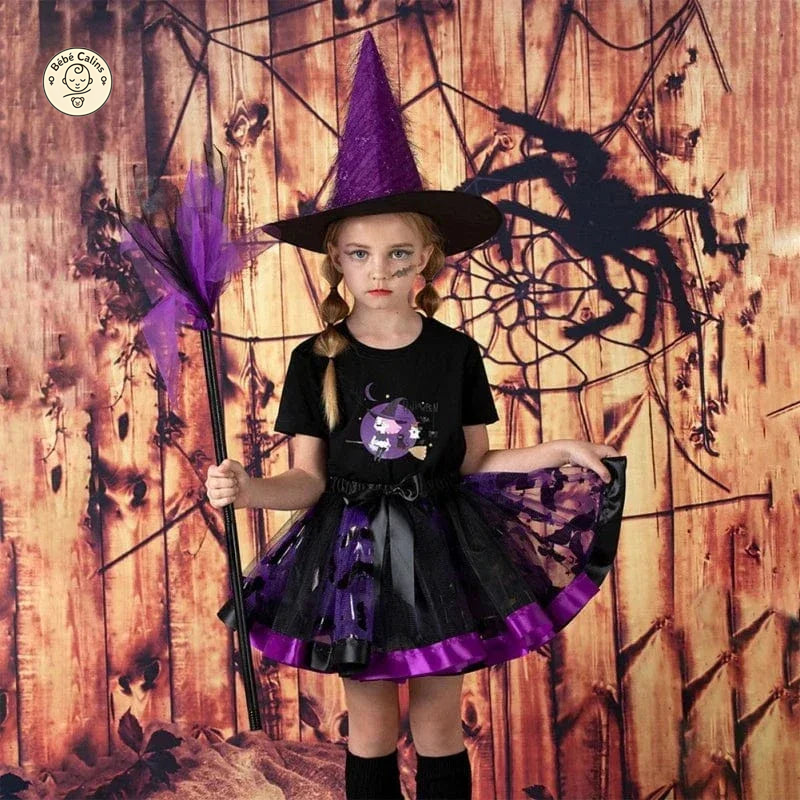 Déguisement de Sorcière Enfant avec Chapeau