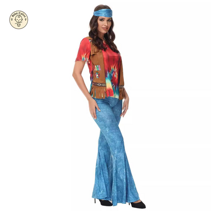 Déguisement année 80 femme rétro babacool
