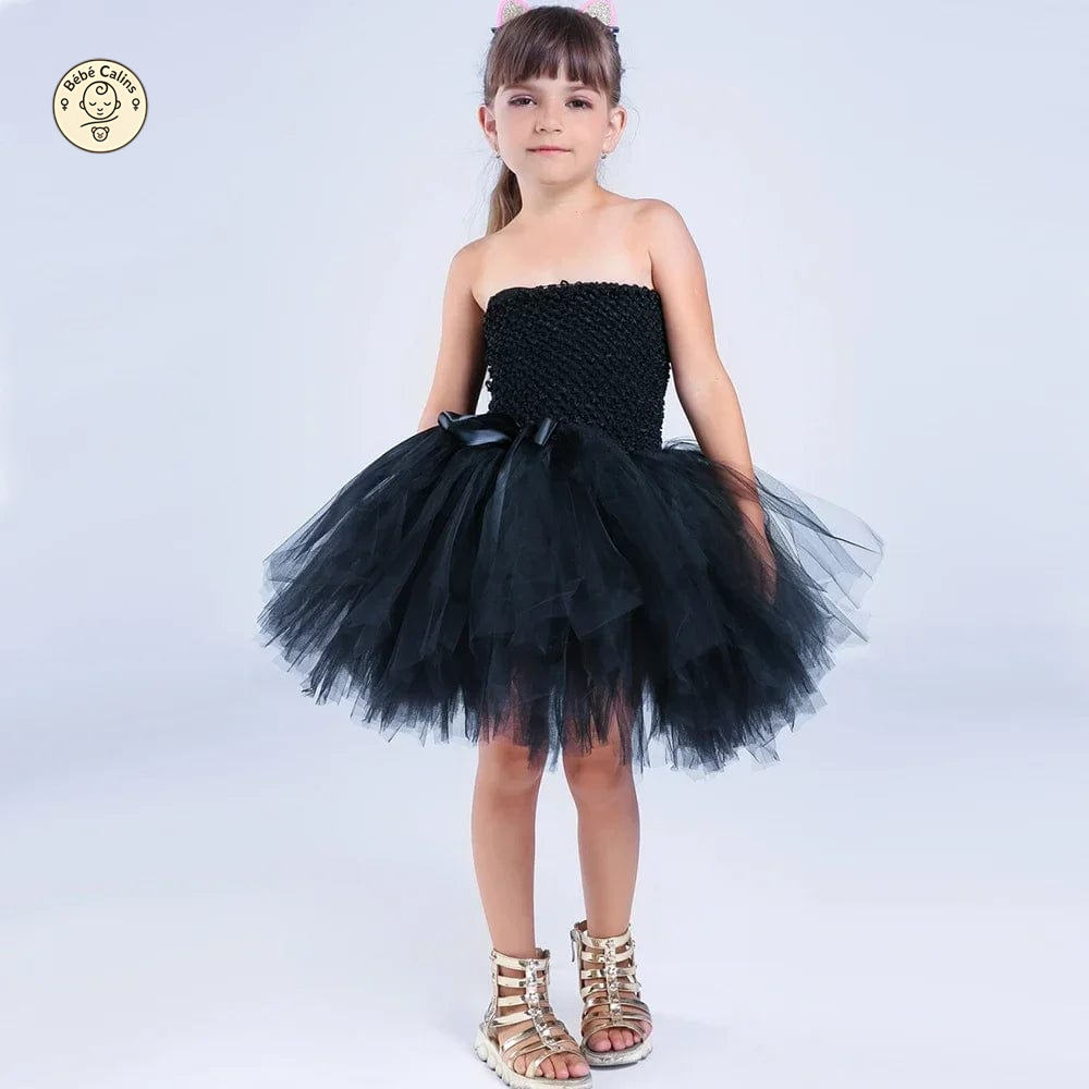 Déguisement Chat Robe Tutu Noir Fille Cosplay