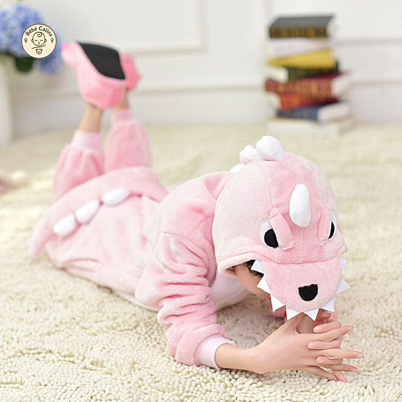 Déguisement Dinosaure Enfant Kigurumi Rouge Chaud