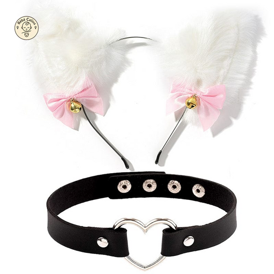 Déguisement Chat Set d’Accessoires Cosplay avec Collier