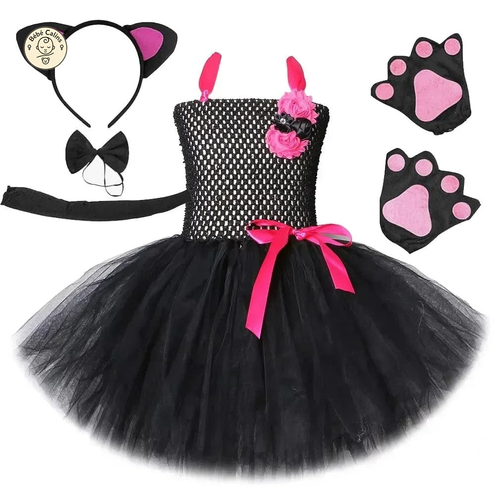 Déguisement Chat Noir Fille avec Tutu et Accessoires