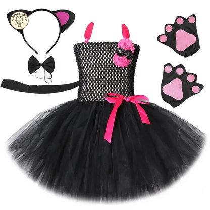 Déguisement Chat Noir Fille avec Tutu et Accessoires