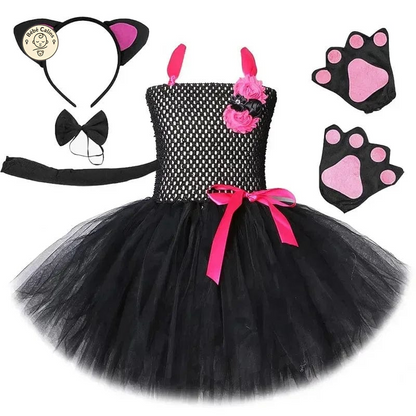 Déguisement Chat Noir Fille avec Tutu et Accessoires