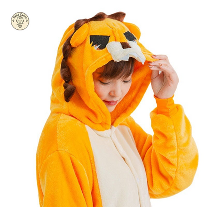 Déguisement lion Pyjama Douillet Unisexe en Polaire