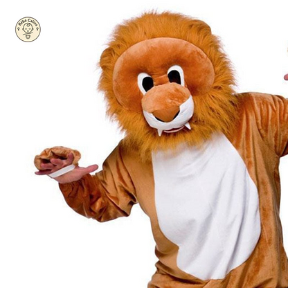 Déguisement Lion Adulte Mascotte avec Tête Amovible