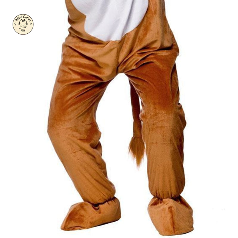 Déguisement Lion Adulte Mascotte avec Tête Amovible