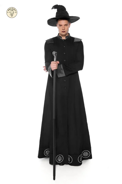 Déguisement de magicien Sorcier Noir Homme Halloween