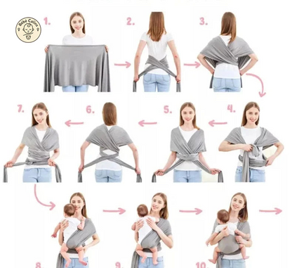 Écharpe de portage ergonomique coton