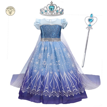 Déguisement princesse carnaval 4 à 10 ans