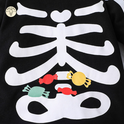 Déguisement bébé halloween squelette avec bonnet