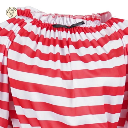 Déguisement pirate femme rayures rouges
