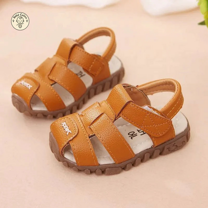 Sandales bébé garçon et filles en cuir souple