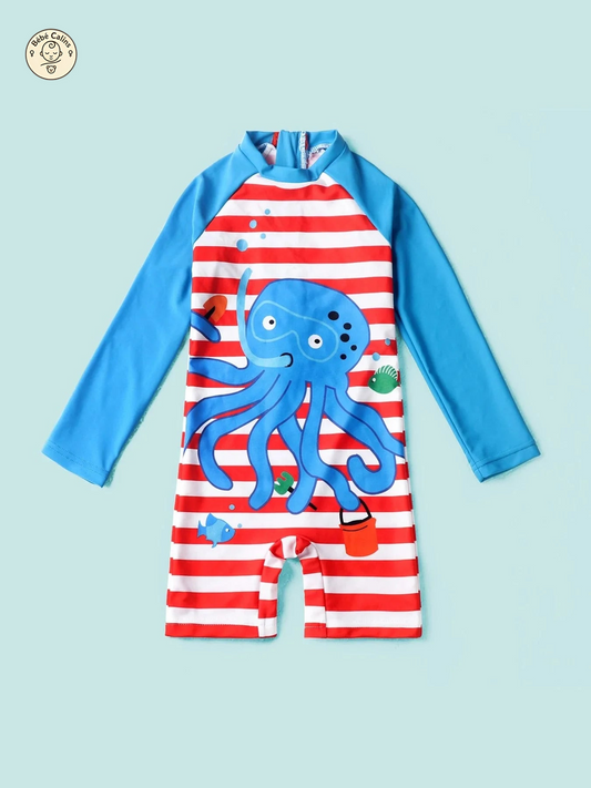 Maillot de bain bébé pieuvre protection UV