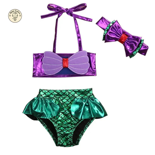 Maillot de bain bébé filles de 0 à 8 ans ensemble sirène