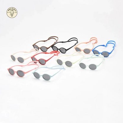 Lunettes de soleil bébé flexibles avec sangle UV400
