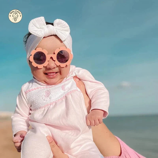 Lunettes de soleil tournesol pour bébé avec sangle