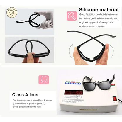 Lunettes de soleil tournesol pour bébé avec sangle
