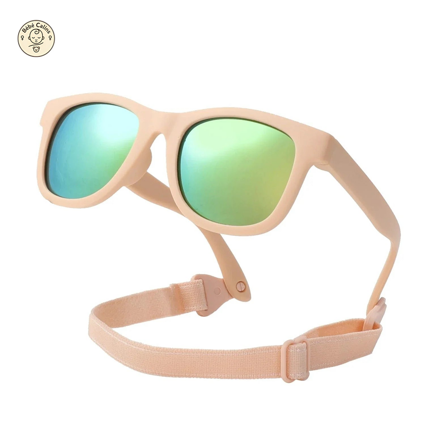 Lunettes de soleil bébé polarisées flexibles avec sangle