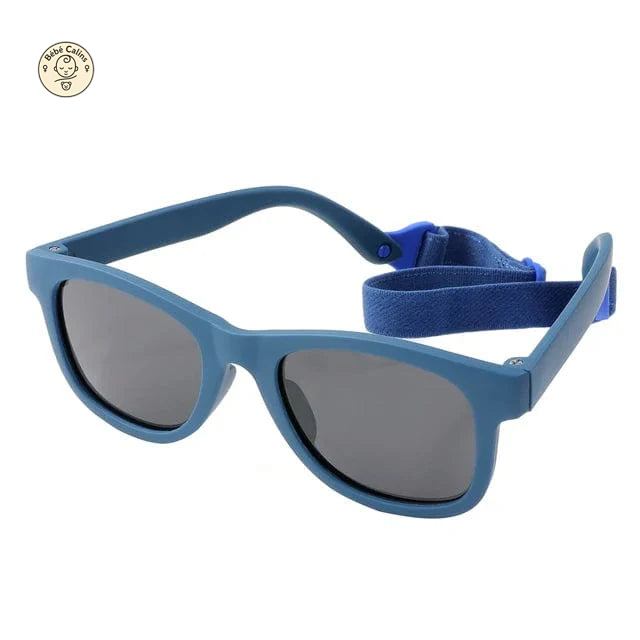Lunettes de soleil bébé polarisées flexibles avec sangle