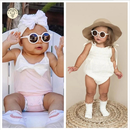 Lunettes de soleil bébé rondes avec sangle