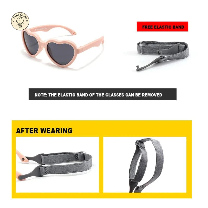Lunettes de soleil bébé coeur 0-2 ans