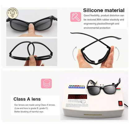 Lunettes de soleil bébé flexible avec sangle réglable 0-3 ans