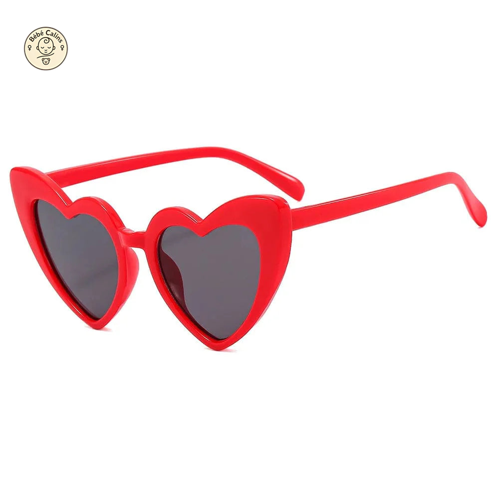 Lunettes de soleil bébé vintage en forme de cœur