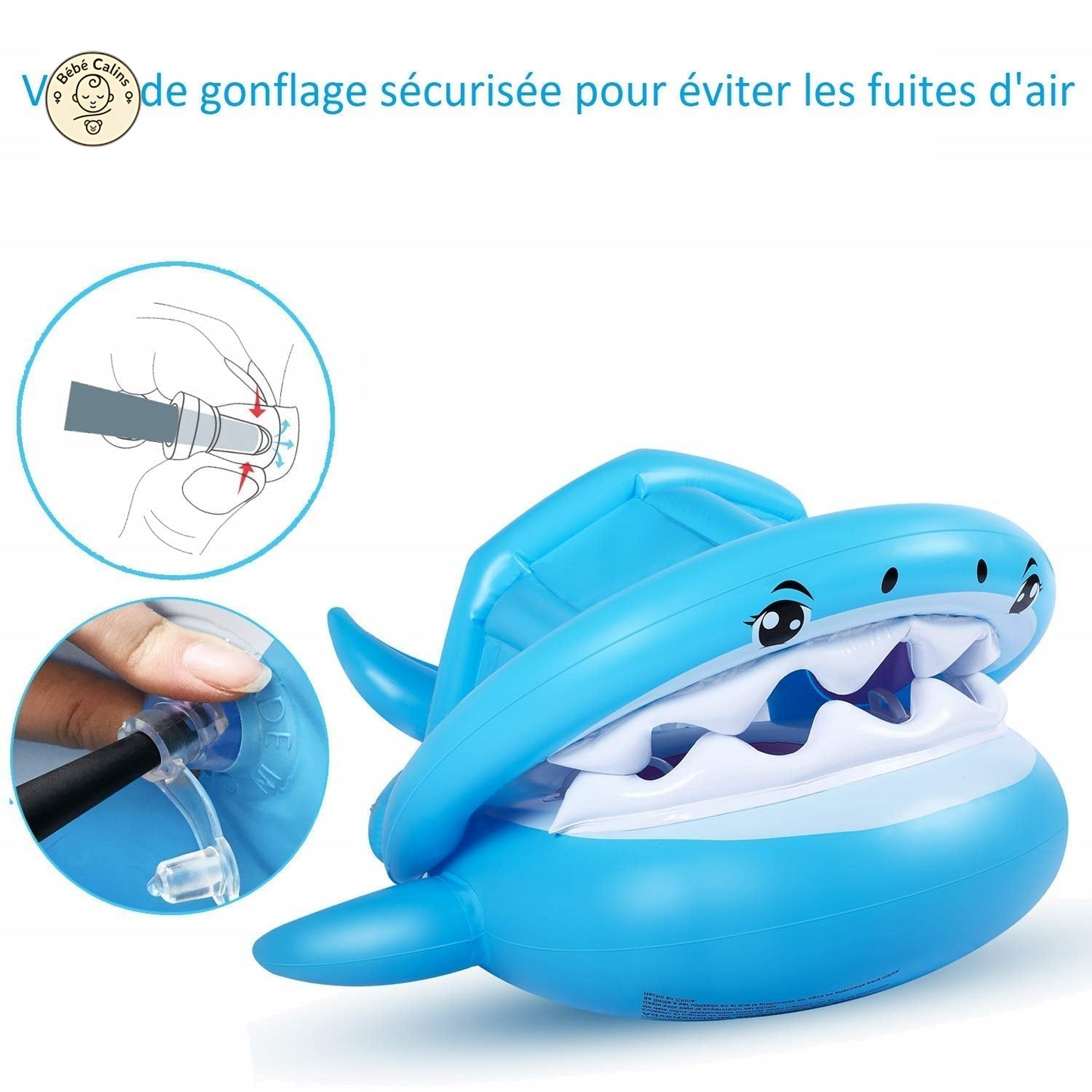 Bouée Requin Bébé avec Pare Soleil