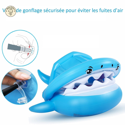 Bouée Requin Bébé avec Pare Soleil