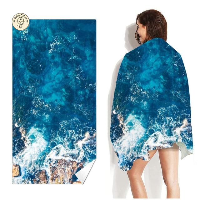 Grande serviette de plage<br>de l'océan